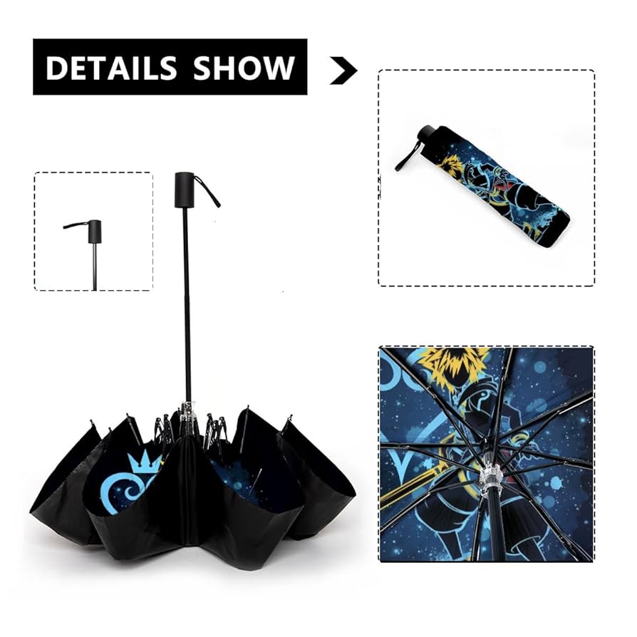 Amazon.co.jp: キングダムハーツ 折りたたみ傘 8本骨 日傘 収納