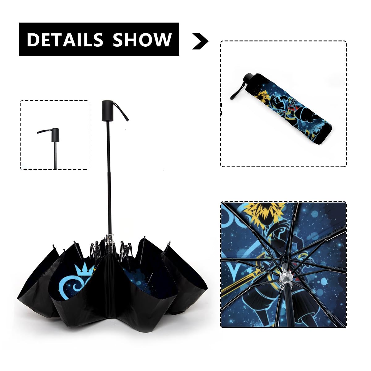 新品未使用品　キングダムハーツ　折りたたみ傘　晴雨兼用 Amazon.co.jp: KINGDOMHEARTS 折り畳み傘 : ホーム＆キッチン