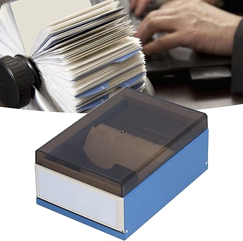 Miniatura 8 de Estuche organizador de tarjetas de visita, tarjetero para escritorio, tarjetero de índice azul, de gran capacidad, para tarjetas de crédito, caja de