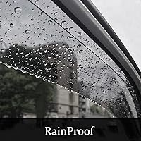 Vista 5 de 94981 - Protector de lluvia para ventana lateral, deflector de ventilación, montaje exterior, cinta inastillable, color humo oscuro, 4 piezas