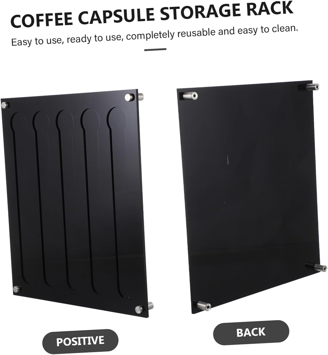Acrylic Coffee Pod Storage Rack Reusable Capsules Organizer Wall Mount Holder