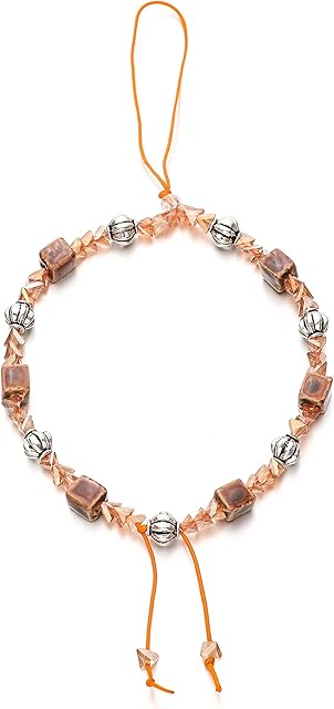 Fechdoo Cell Wrist Strap Cute Phone Chain, Phone Lanyard Clay Beaded Charm Chain, Phone Charm Accessories Cute Lightweight Women
