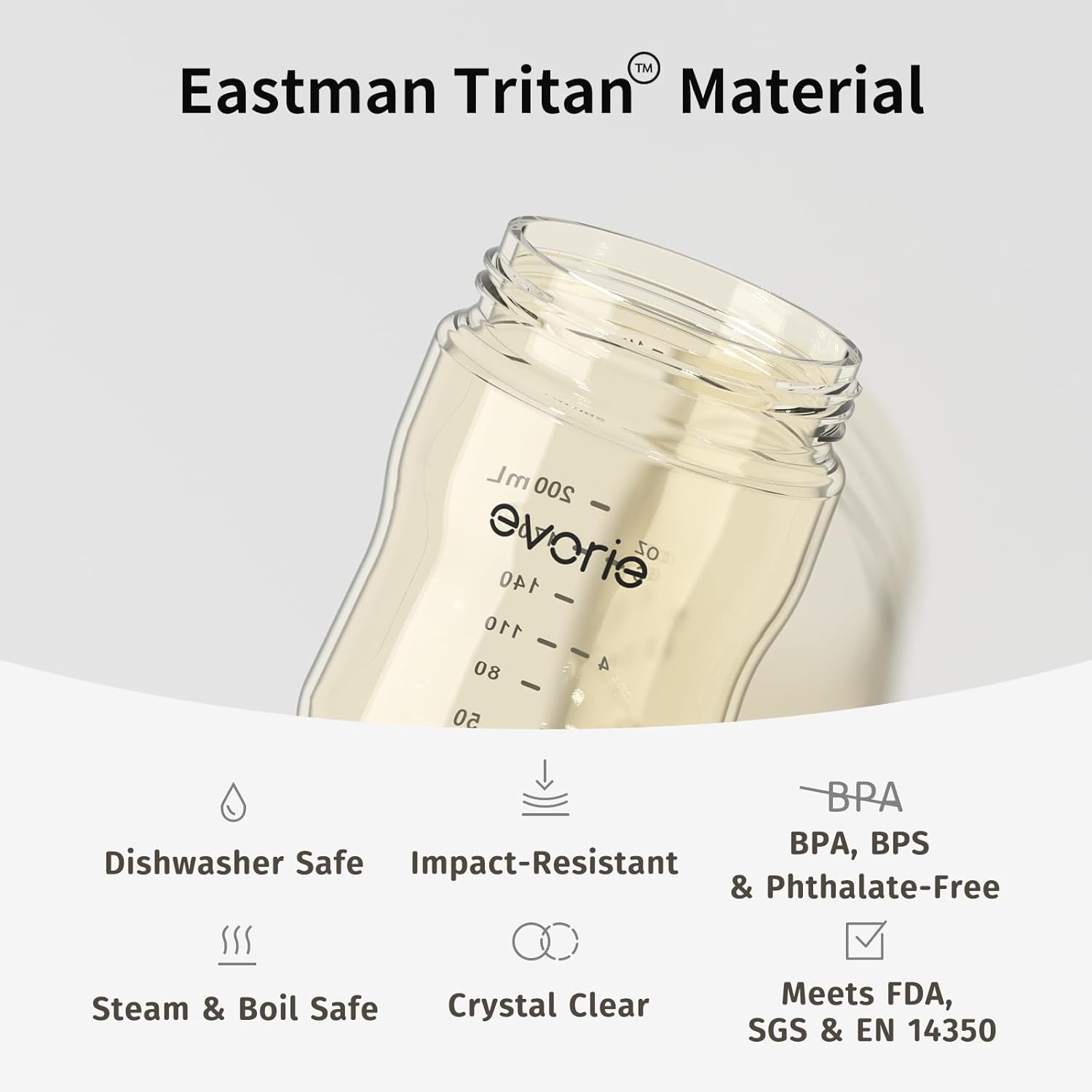 Evorie Tritan Weighted Straw Sippy Cup with Handles for Baby and Toddlers, Spill Proof Baby Water Bottle with Straw for 6 Months and up, 7 Oz, Infant Training Water Bottle (Brown) - Image 7