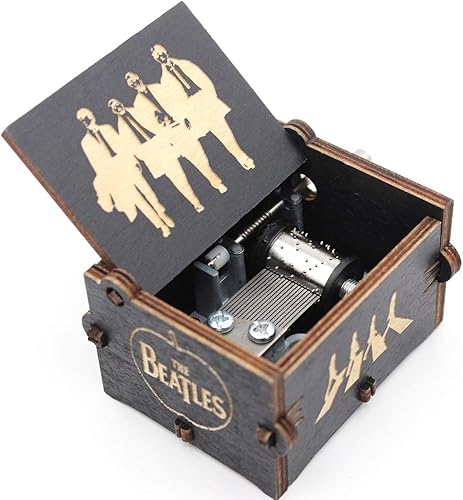 Miniatura 3 de ukebobo Caja de música de madera Let It Be Caja de música - 1 juego (negro)
