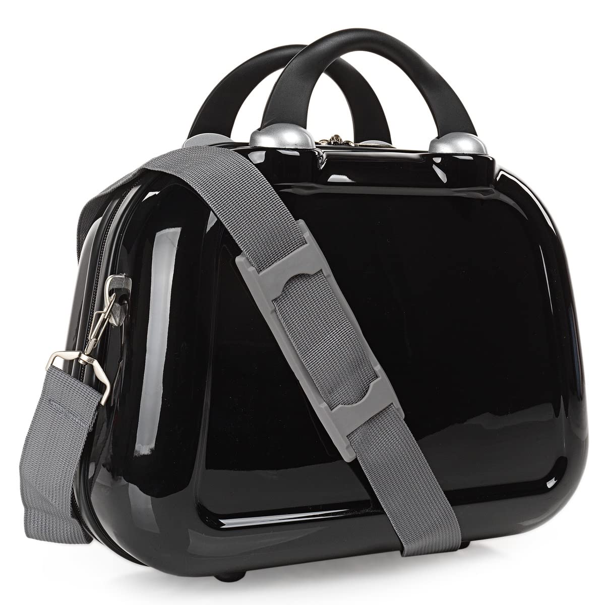 ITACA Neceser Viaje - Neceser de Viaje Mujer Rígido - Neceser Mujer - Neceser Viaje Mujer de Material ligero y Resistente. Estuche Maquillaje Mujer Rígido Juvenil, Material Resistente y Liger, Negro