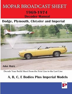 Mopar Broadcast Sheet Decoder Guide 1969-1974