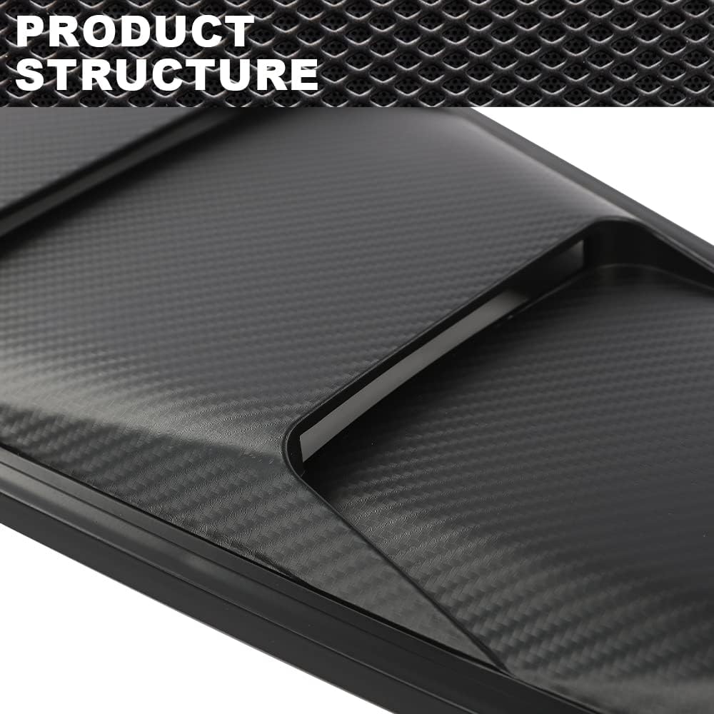 CROSSDESIGN Quarter Side Window Louvers Board Compatible with Ford Mustang 2005-2014 Black