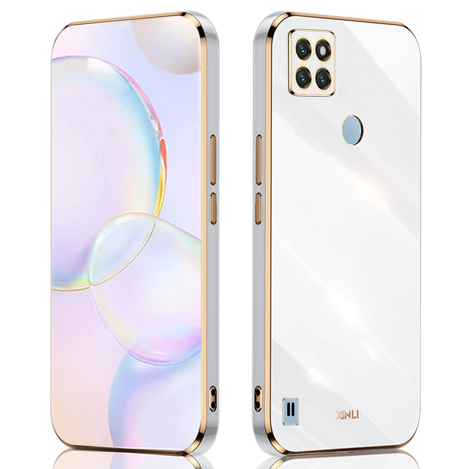 ILING Cover Per Realme C21Y E C25Y, Custodia In Silicone Colorato, Antiurto Con Protezione Fotocamera E Foro Per Cordino (verde) - 6