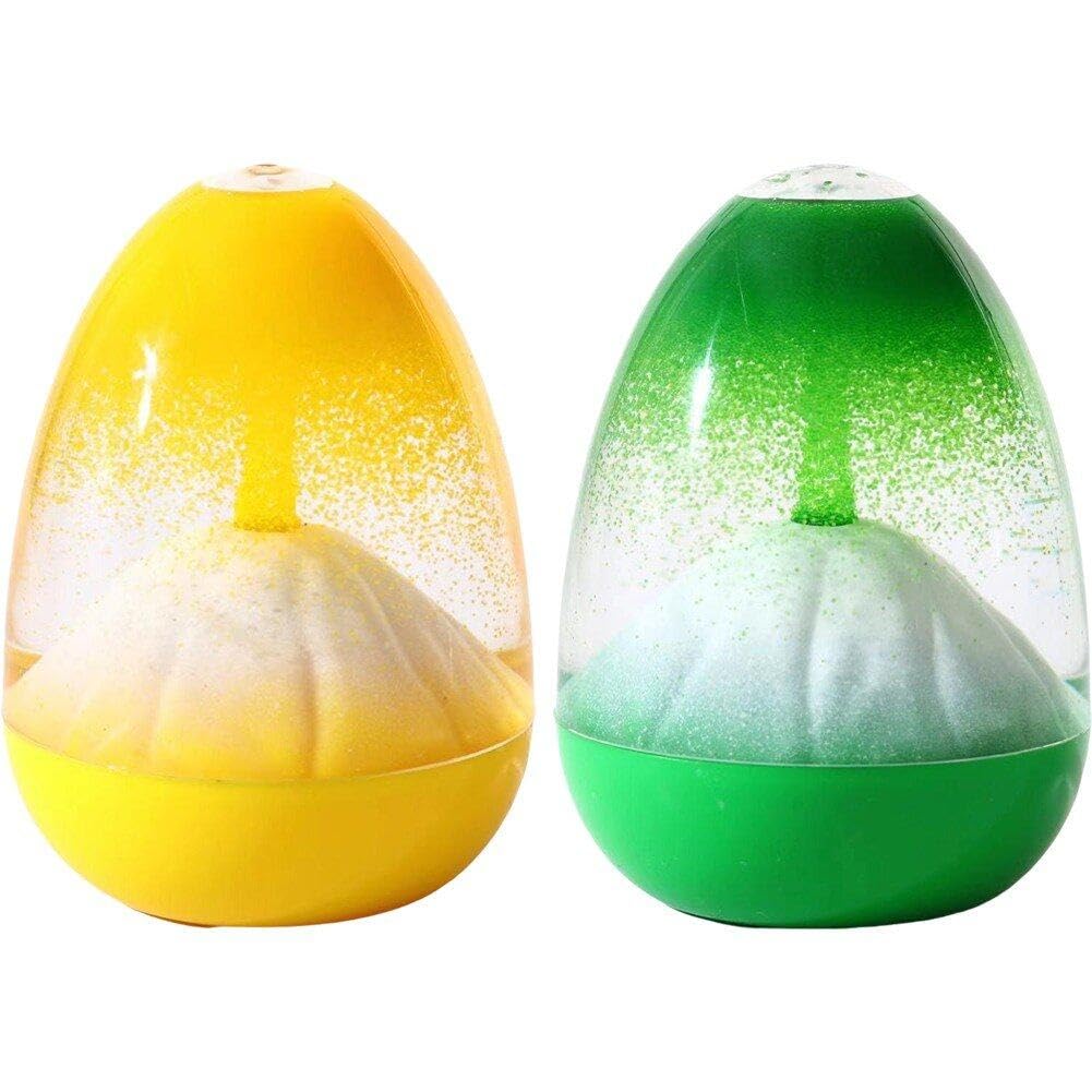 Luxylei Sensory Toy 2pcs Liquid Color Volcano Lava Eruption Water Liquid Timer Fidget Toy Stress Relief Desktop Toys for Kids Adults
