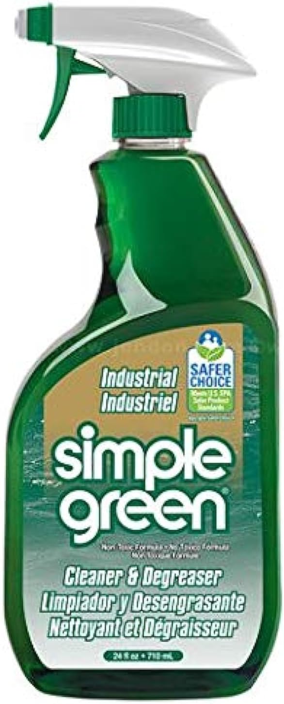 SIMPLE GREEN Industrial Cleaner and Degreaser, Removes Dirt, Grease, Oil And Stains From All Washable Surfaces. 24oz