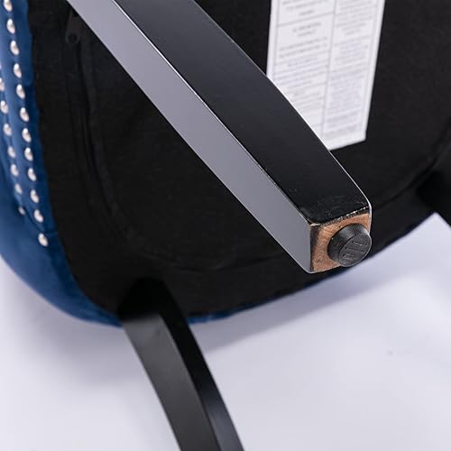 Miniatura 89 de Juego de 2 sillas de comedor vintage de terciopelo con respaldo alto, sillas Parson vintage para sala de estar, comedor (blanco PU + negro) Pu