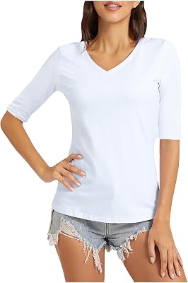 💎 75% MEGA DEAL! Women’s Half Sleeve Sports Running Tops Casual Slim-Fit V-Neck Base Layer Tee Shirts Summer Fitness T-Shirt for Workout Gym Training Yoga Pilates Today 2025
