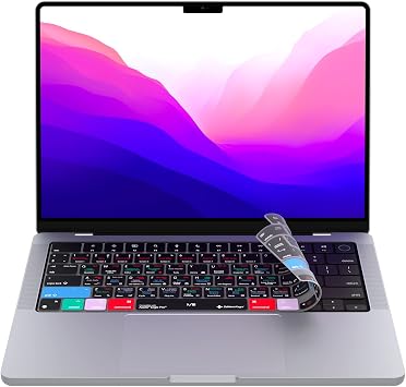 Logic Pro Keyboard Cover for 14" and 16" MacBook Pro with M Series Chips Chips 2021+ and MacBook Air M2-M4- All of the Shortcuts at Your fingertips