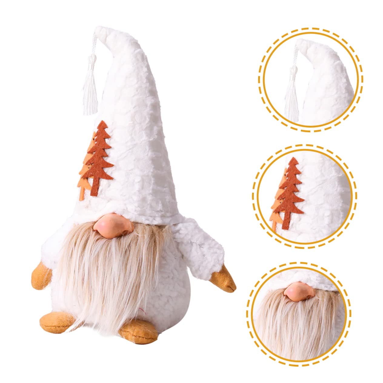 TOPBATHY 5St GNOME Schmuckstücke Weihnachtszwerge Wichteldekorationen für Zuhause draußen weihnachtsdeko weihnachtsgnom weinachtsgeschte Ornament Zwerg Dekoration Zwerg Stoff Weiß