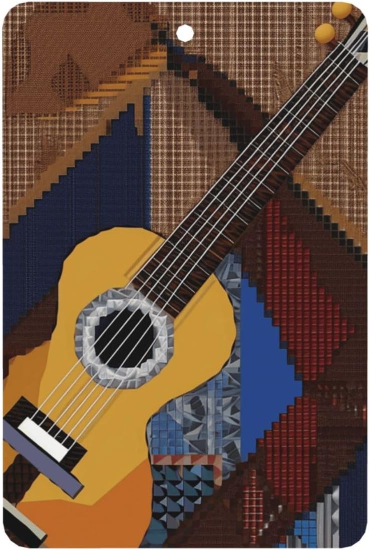 Car Air Freshener 24 PCS Stitching guitar Hanging Car Air Fresheners Auto Interior Decor Card Freshener Strong Scented Card Lavender Cars Scents for Office Bedroom Close Drawer Rectangle