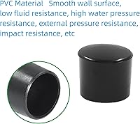 Vista 3 de Paquete de 30 tapas redondas de vinilo negro – 1/2 pulgada de diámetro PVC flexible protector de goma suave tapa de plástico para muebles poste