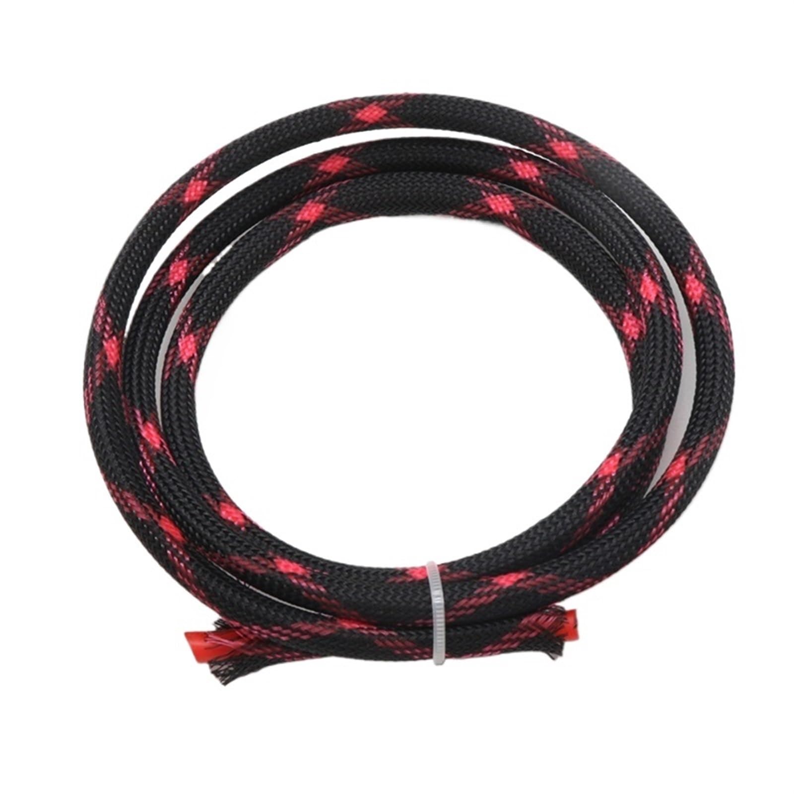 Cable Sheath 1/10 Meter 2 4 6 8 10 12 14 16 18 20 25 30 40 mm geflochtene, erweiterbare Hülse, Drahtwicklung, isolierte Nylon-Schutzhülle for TV Computer Automotive Cable(Black Pink,20mm,5 Meters)