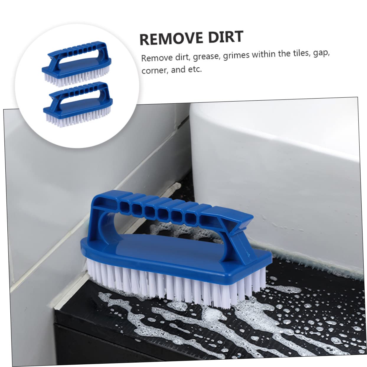 Milisten Lot De 3 Brosses De Nettoyage De Piscine À Poignée Ergonomique pour Évier Sol Antidérapantes 2 Pièces X 3