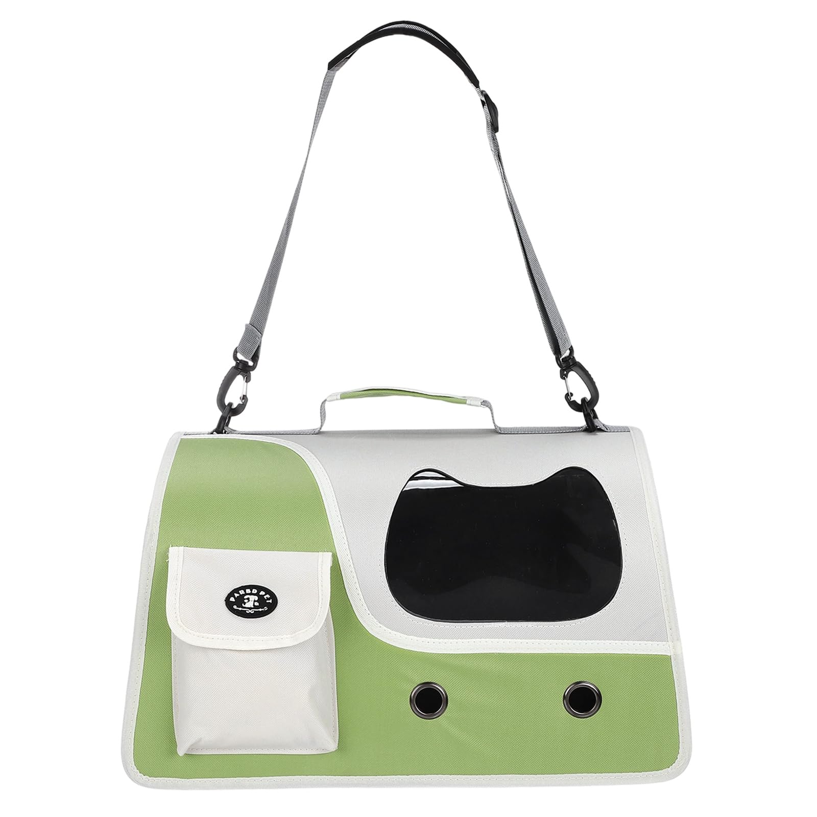 Sac de transport pour chat et petit chien respirant souple vert 7.5kg
