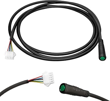 Ebike LED LCD Display Cable, JULET 5pin Female Cable, SM-5Y Plug to Waterproof Plug Connector, Electric Bicycle Accessories Kit Conversion