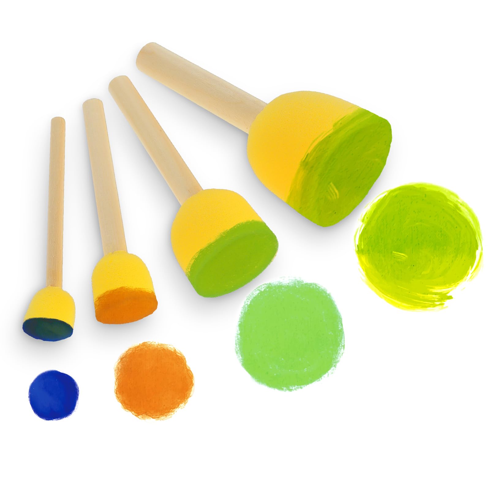 30Pcs Spons Stempel Kids Verf Borstels Spons Schilderen Borstel Tool Set Kinderen Vroeg Diy Leren Verf Sets