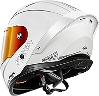 Vista 3 de YEMA Casco de motocicleta de cara completa aprobado por DOT para adultos, casco unisex para ciclomotor y bicicleta de calle con rejillas
