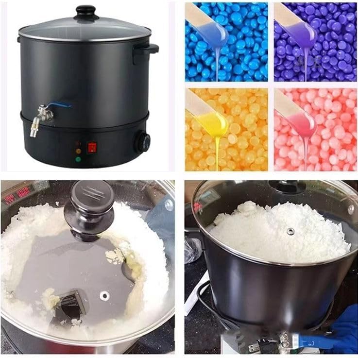 JECOLOP Wax Melter for Candle Making, 10ltr Candle Wax Melting Pot with Spout for Soy Wax Soap Base Easy Pour & Non-Stick 4