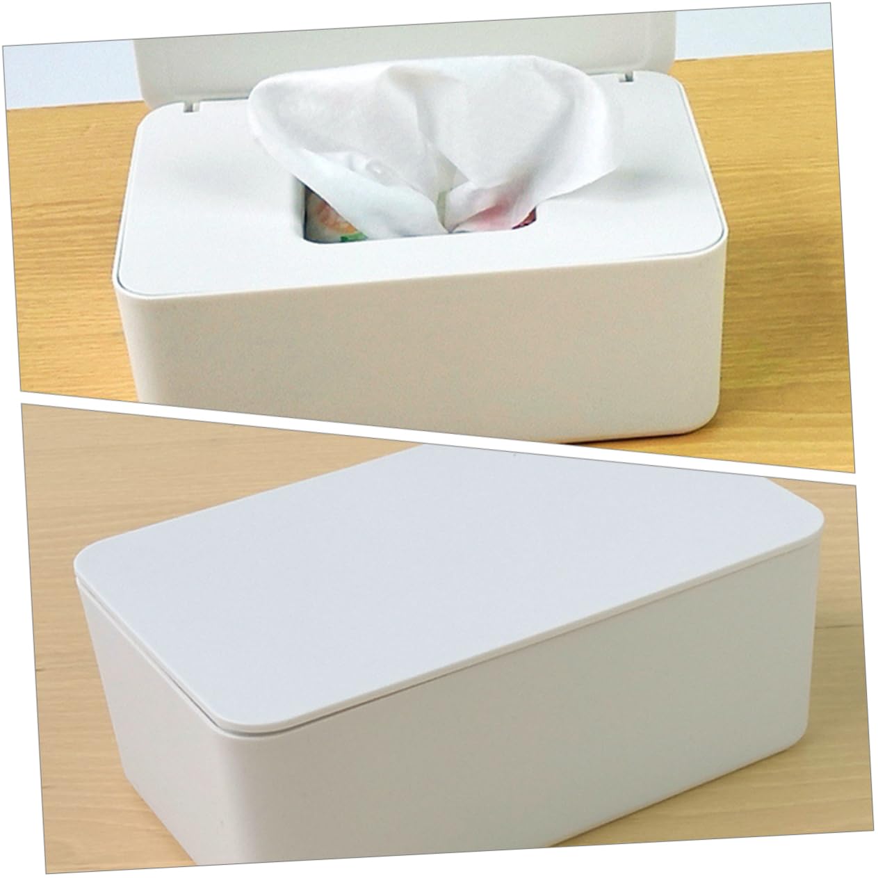 Cabilock 2 Sätze Feuchttücher Box Mit Deckel Nachfüllbarer Spender Für Feuchttücher Leichte Und Praktische Aufbewahrung Für Zuhause Und Unterwegs 2 Stück * 2