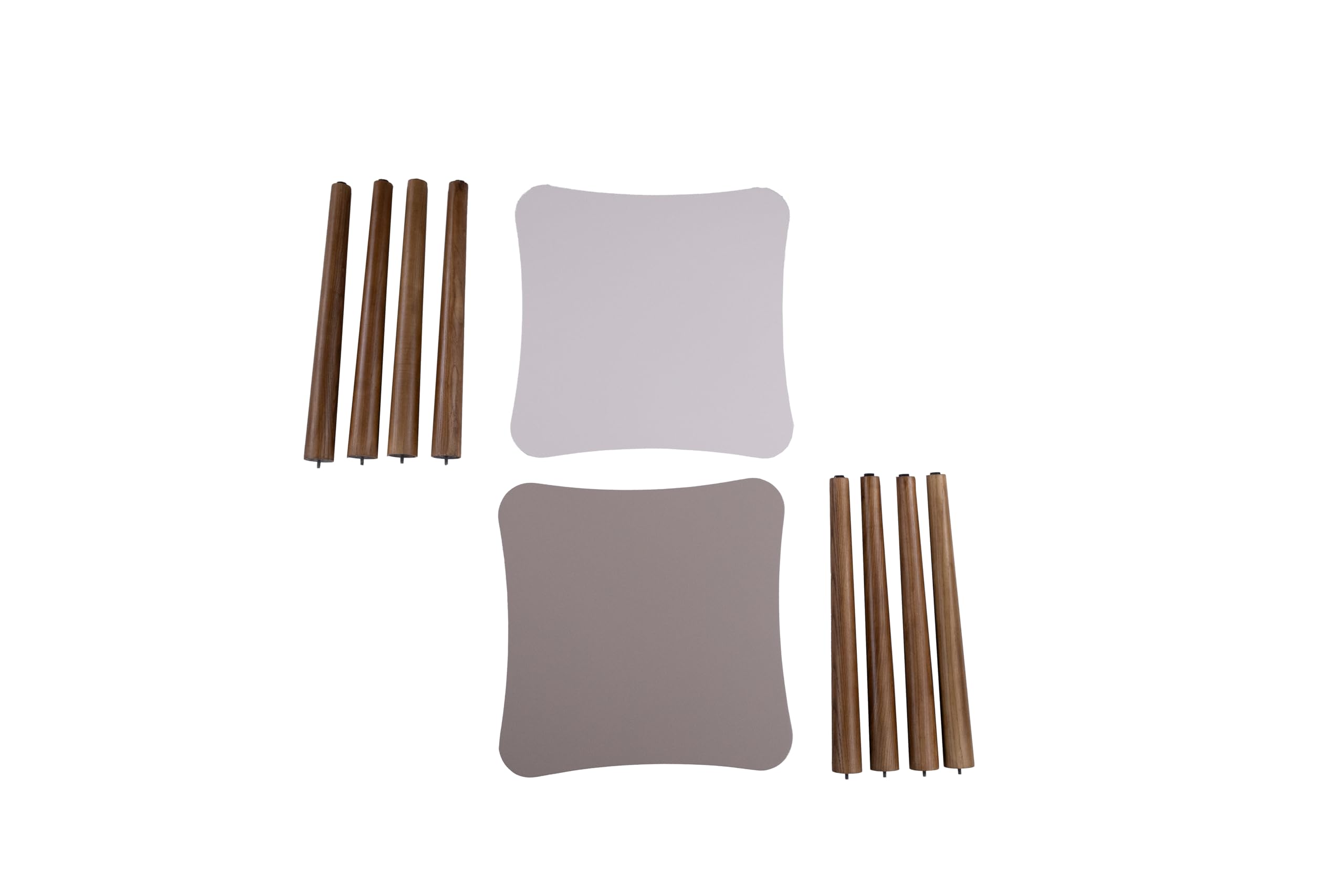 UPERI Nesting Table, Matte Finish, DIY, Dark Walnut Color, Set of 2 (Multicolor, Square) 3
