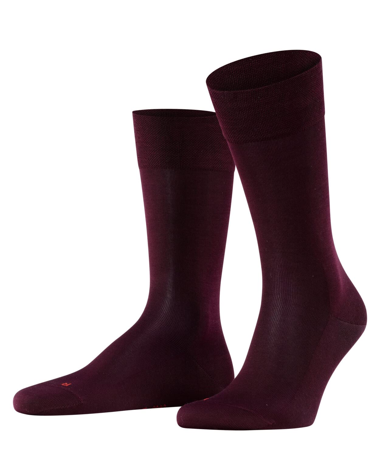 FALKE Men's Sensitive Malaga M So Cotton With Soft Tops 1 Pair Socks, Red Barolo 8596, 8.5-11