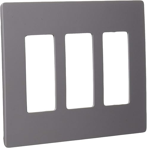 Vista 47 de Legrand - Pass & Seymour RWP263GCC6 - Placa de pared para interruptor basculante radiante, sin tornillos, 3 bandas, placa de pared de salida