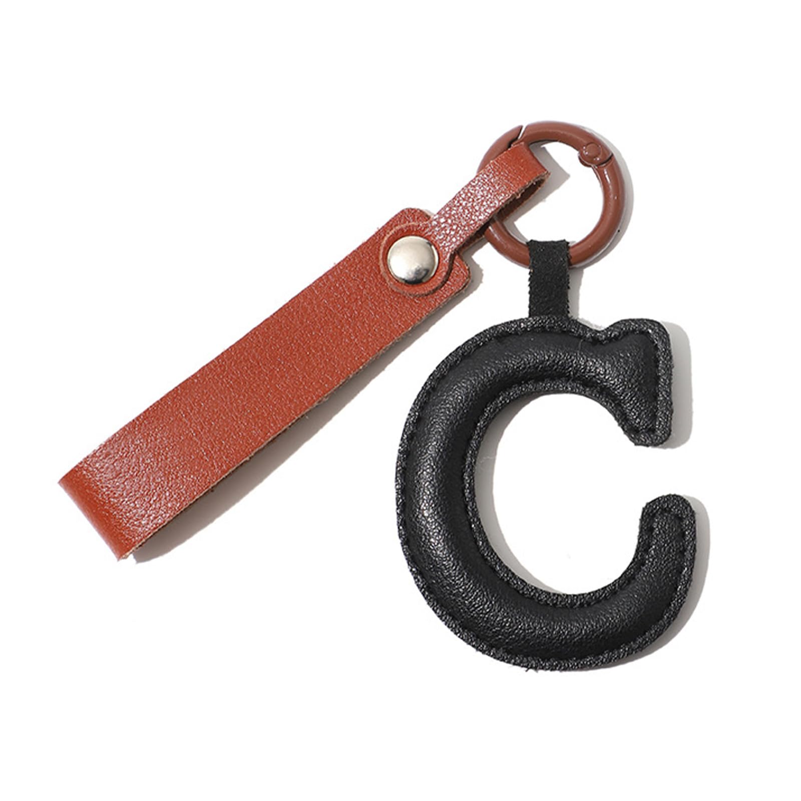 Hoheng Initial Letter Keychain Leather Bag Charm Initial Purse Charms for Handbags Colorful A-Z Letter Charms for Bag Purse
