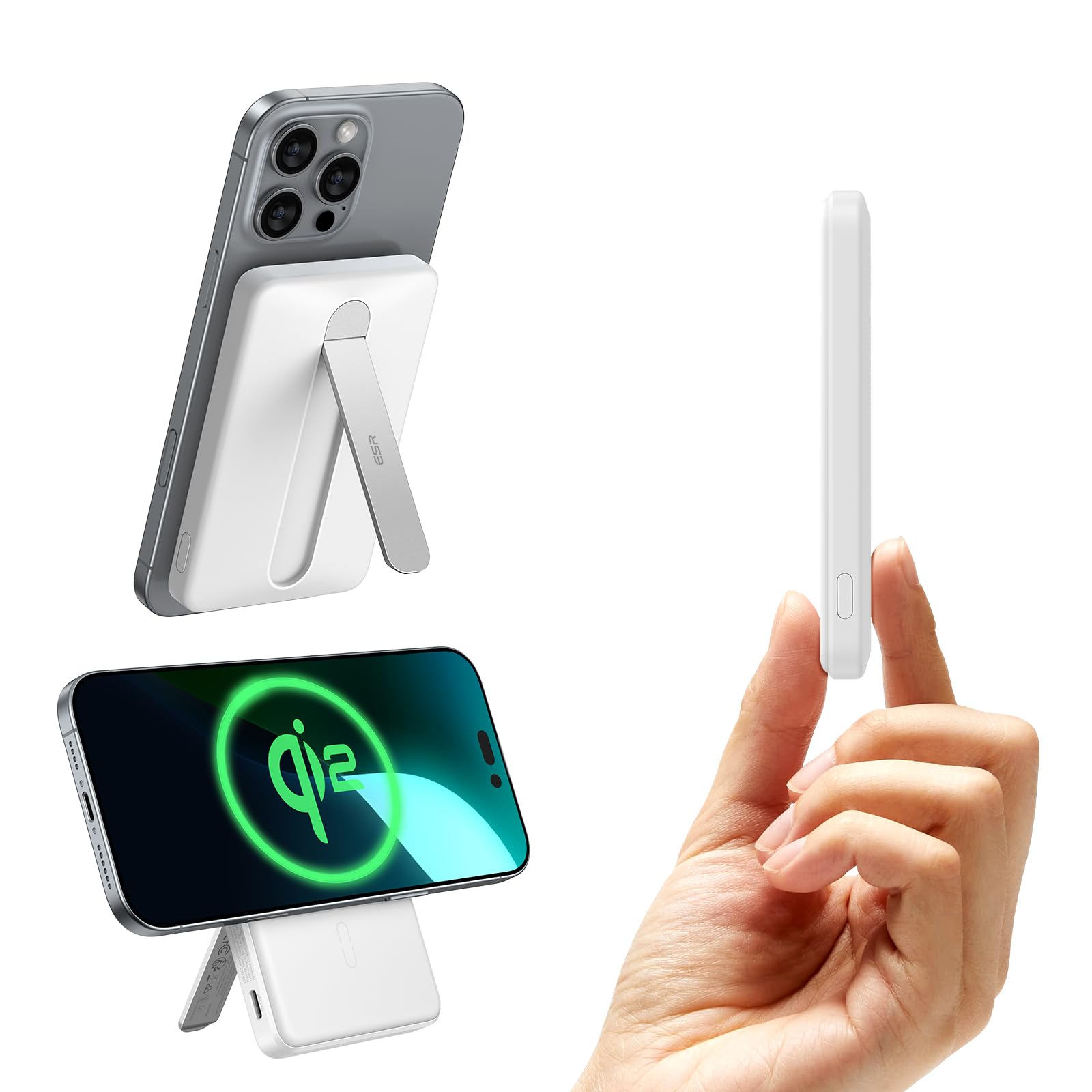 ESR Magsafe対応 カードケース モバイルバッテリー 5000mAh ESR