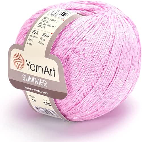 Yarn Art Summer Cotton Blend Yarn with Various Solid and