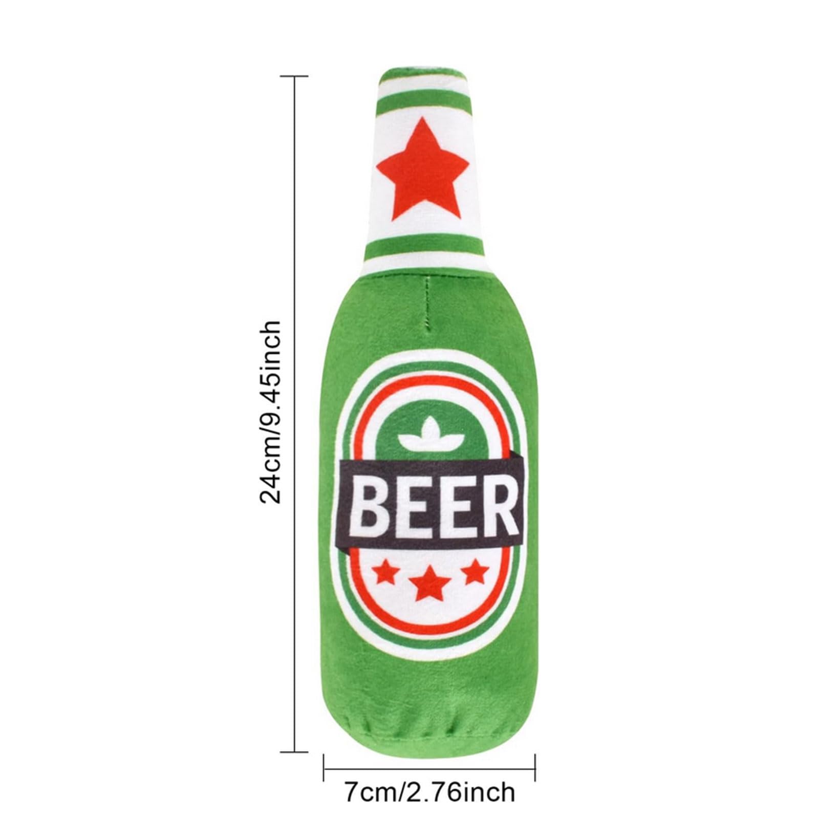 BDHI 2pcs Dog Beer Bottle Plush Toys Squeaky Dog Interactive Play Toy Interactive Dog Chew Toy Beer Bottle Plush Puppy Toys Portable Funny Cute Pet for Small Medium Dogs and Other Pets(Y289-2) - Image 2