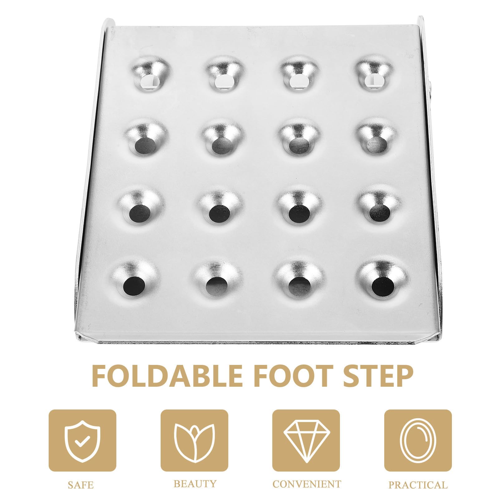 Inoxidable Escalón Plegable Antideslizante de Acero para Remolque