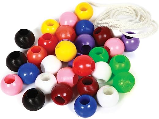 Skillofun Vibrant Beads Collection, Develops Fine Motor Skills, Enhances Hand-Eye Coordination, Color Recognition, Countin...