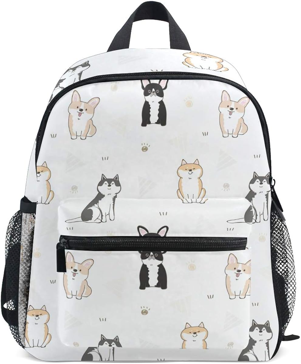 Soresore ソレソレ リュック キッズ 女の子 リュックサック 子供 おしゃれ 男の子 通学 大容量 こども かわいい 小学生 アウトドア 登山 旅行 プレゼント ギフト 贈り物 柴犬 いぬ 犬柄 白 ホワイト 可愛い