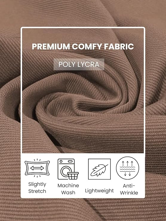 Image of GRECIILOOKS Women High Rise High Waist Trousers Flared Korean Style Formal Pants| Elegant Workwear for Office, College & Events (Available in Plus Size)
