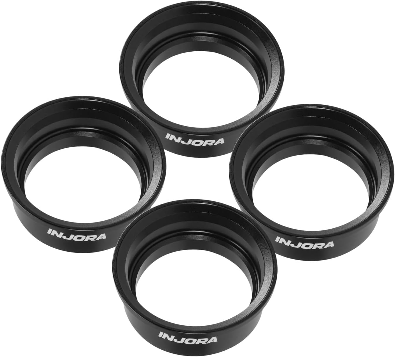 INJORA 4pcs Aluminum Wheel Barrels for 1.0" ModuWheel(Black)