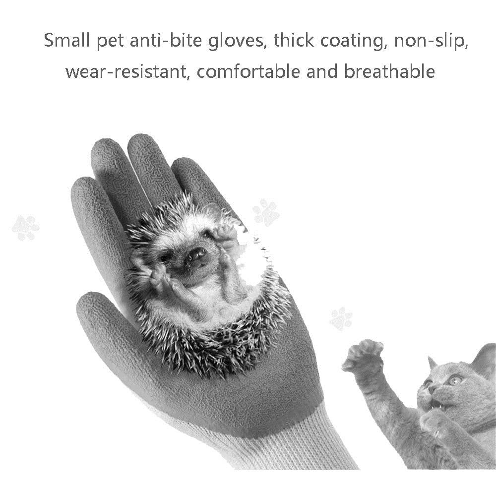 Axdwfd Guantes Engrosados, Guantes De Jardinería, Guantes Anti-bocado, Adecuados For Mascotas, Uso De Jardín, Limpieza, Pesca, Camping (Color : Grey, Size : L)