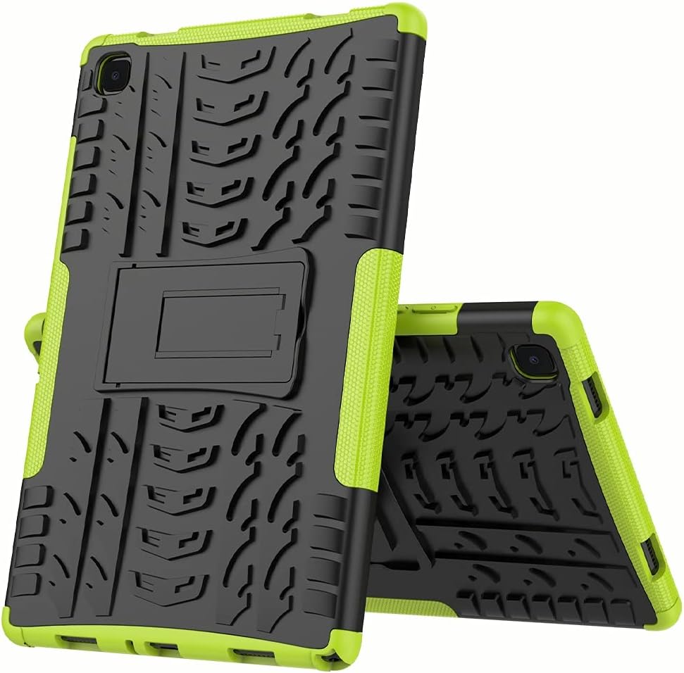 Protective Tablet PC Cover Case Tablet Cover for Samsung Galaxy Tab A7 10.4 T500/T507/T505 Tire Texture Shockproof TPU+PC Protective Case with Folding Handle Stand (Color : Green)