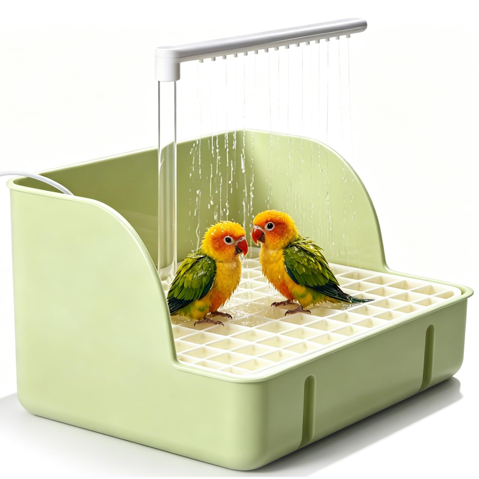 Casa de baño para periquitos automática con diseño antideslizante y seguro