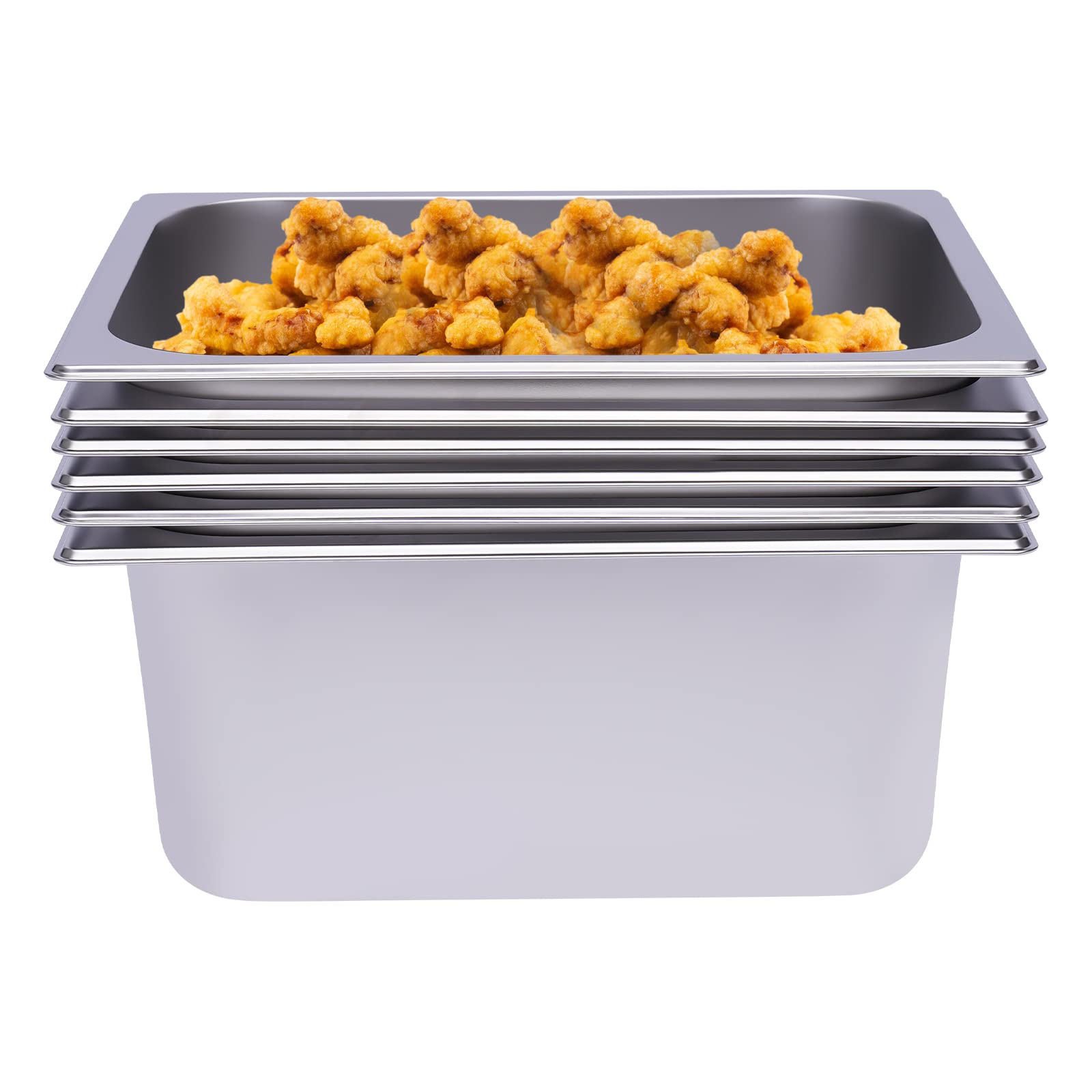 1/2 contenitore per gastronorm, in acciaio inox, profondità 150 mm, 33 x 26 x 15 cm, per la casa degli hotel