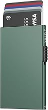 VULKIT Credit Card Holder, Slim Metal Card Holder with RFID Blocking, Men's Pop-up Card Holder Wallet and Contactless Card Protector