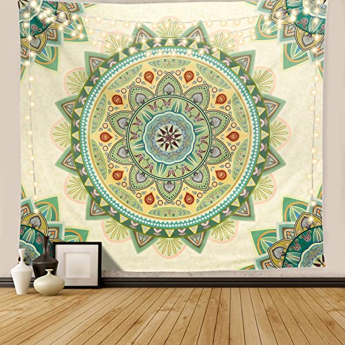 If Feel Bohemian Mandala Tapestry Wall Hanging Hippie Floral Tapestry Wall Decor Aesthetic Vintage For Bedroom Living Room Dorm Home Decor #TOP25