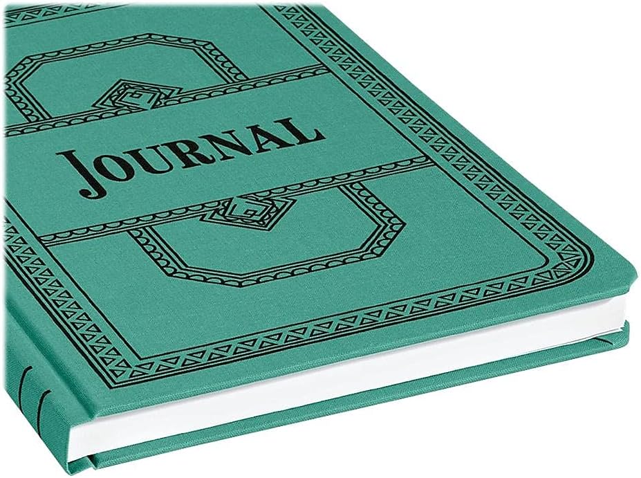Boorum & Pease 66 Series Account Book, Journal Ruled, Green, 500 Pages, 12-1/8" x 7-5/8" (66-500-J) : Columnar Books : Office Products
