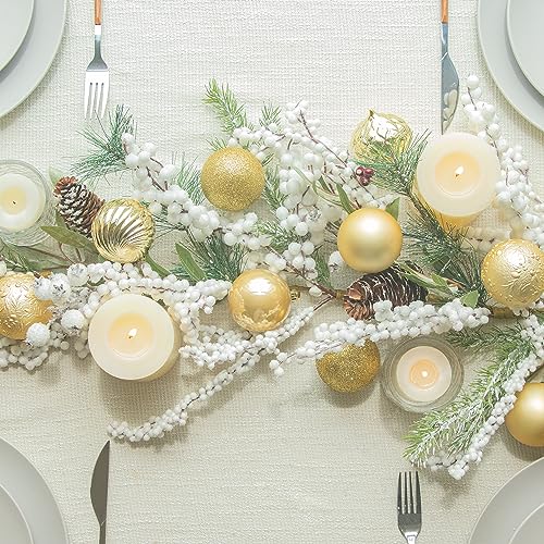 KI-Store-Gold-Christmas-Balls-34pcs-236-Inch-Christmas-Tree-Decoration-Ornaments-for-Xmas-Tree-Holiday-Wreath-Garland-Decor-Ornaments-Hooks-Included KI Store Gold Christmas Balls 34pcs 236 Inch Christmas Tree Decoration Ornaments for Xmas Tree Holiday Wreath Garland Decor Ornaments Hooks Included