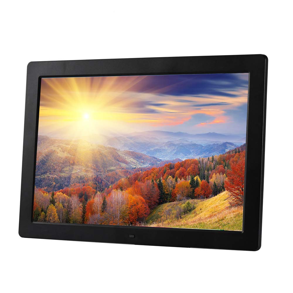 Cross-Border Quality 15.4 Inch Hd 1080P Video U Disk Loop Play Wall-Mounted Supermarket Advertising Machine Photo Frame Electronic Photo Album Display Stand WHI,Black