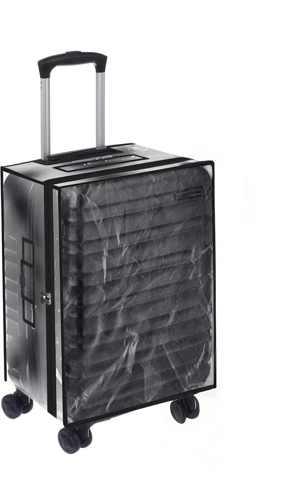 Transparent Protective Zipper PVC Dust Proof Suitcase Cover for Hard Body Luggage | Suitcase Trolley Bag Cover Pack of 1 (30 Inch)-image-11